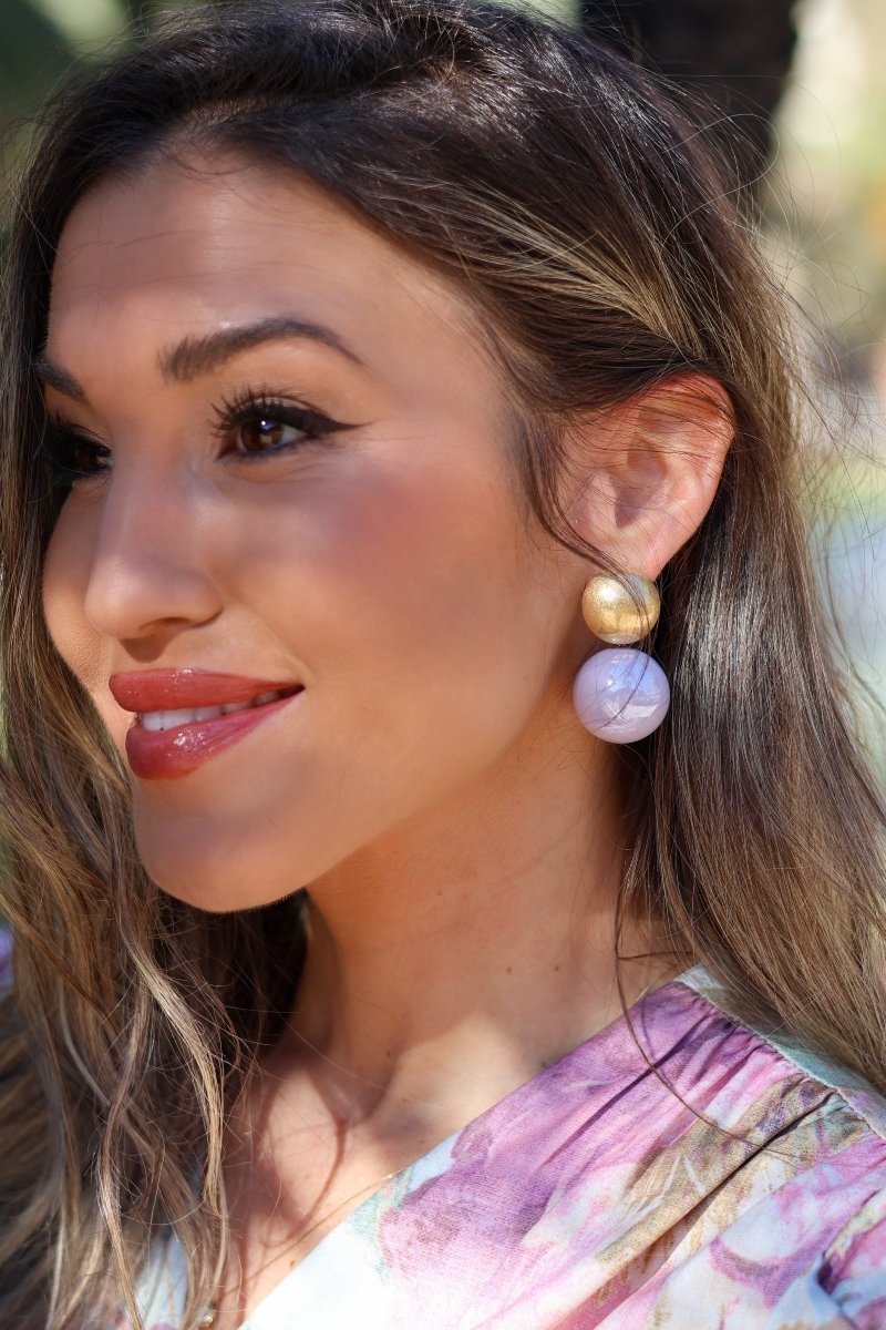 Pendientes lilas| Perla - MOITTE