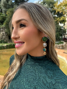 Pendientes Multicolor Verdes |Isis - Moitte invitada