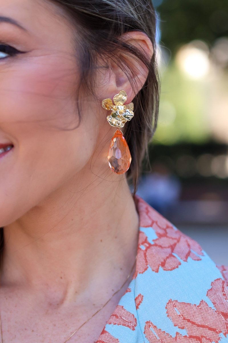 Pendientes naranjas| Cristal - MOITTE