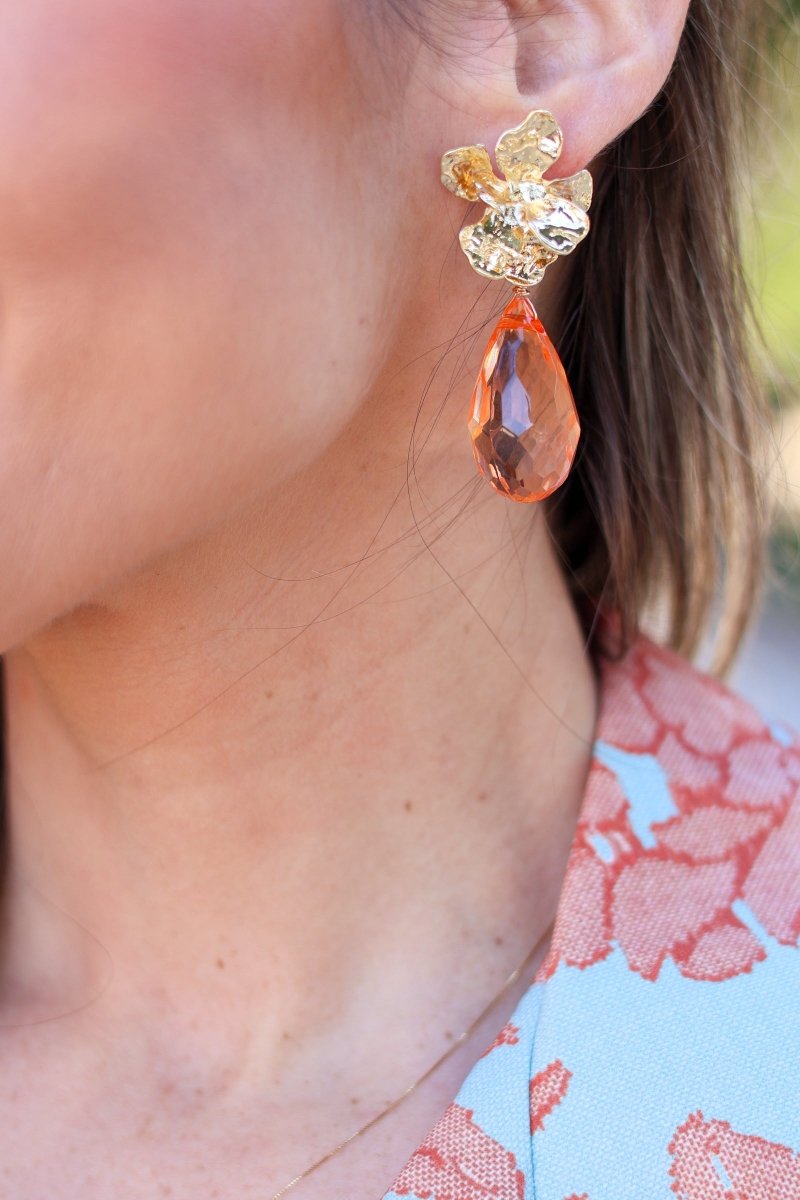 Pendientes naranjas| Cristal - MOITTE