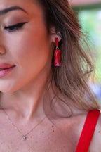 Pendientes rojos| Sirena - MOITTE