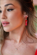 Pendientes rojos| Sirena - MOITTE