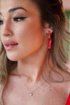 Pendientes rojos| Sirena - MOITTE