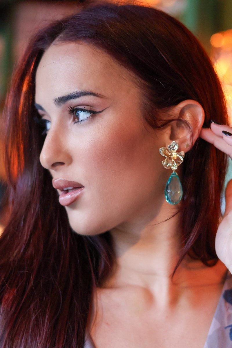 Pendientes turquesa| Cristal - MOITTE