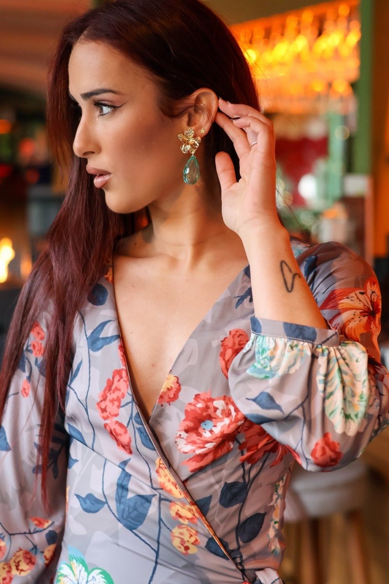 Pendientes turquesa| Cristal - MOITTE