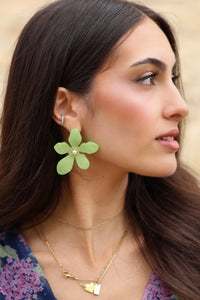 Pendientes verdes| Flor - Moitte invitada