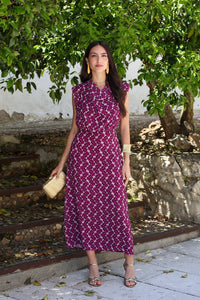 Vestido estampado buganvilla| Donaire - Moitte invitada