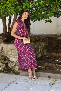 Vestido estampado buganvilla| Donaire - Moitte invitada