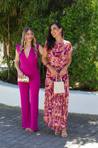 Vestido estampado buganvilla| Fabiola - Moitte invitada