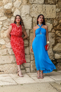 Vestido estampado coral| Bonaire - Moitte invitada