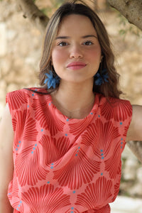 Vestido estampado coral| Bonaire - Moitte invitada