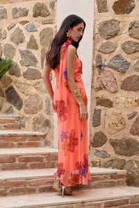 Vestido estampado coral| Yovel - Moitte invitada