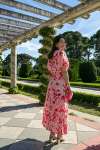 Vestido estampado floral| Carmelia - Moitte invitada