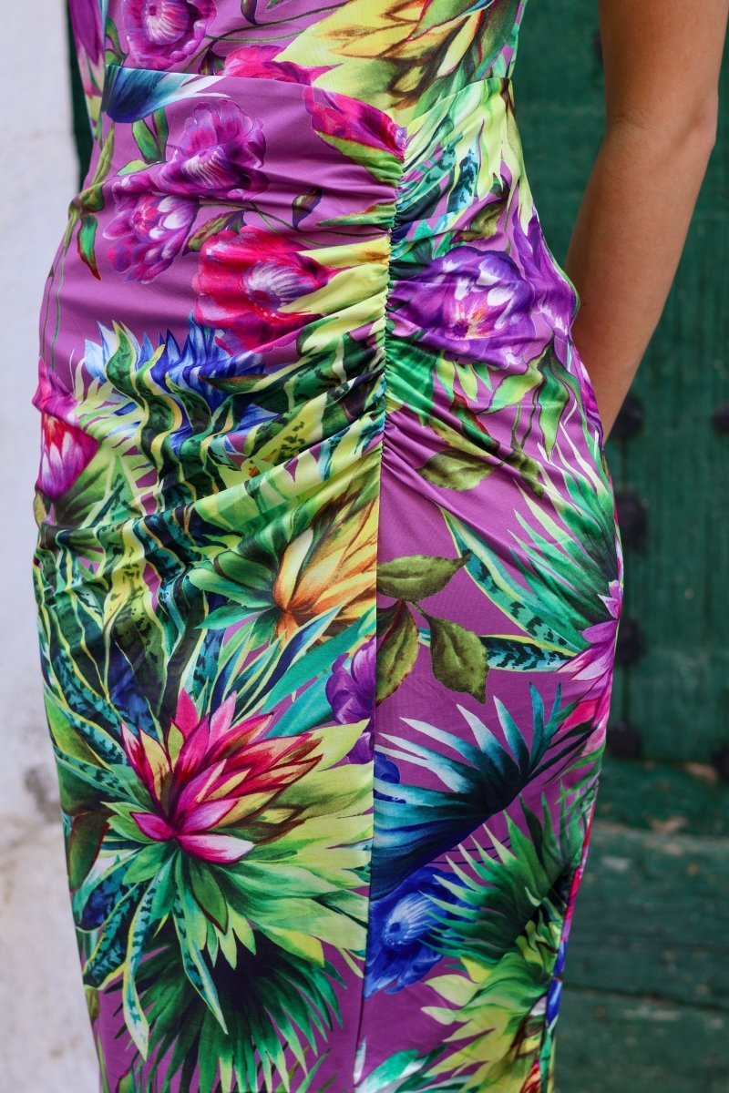 Vestido estampado floral| Estrella - MOITTE