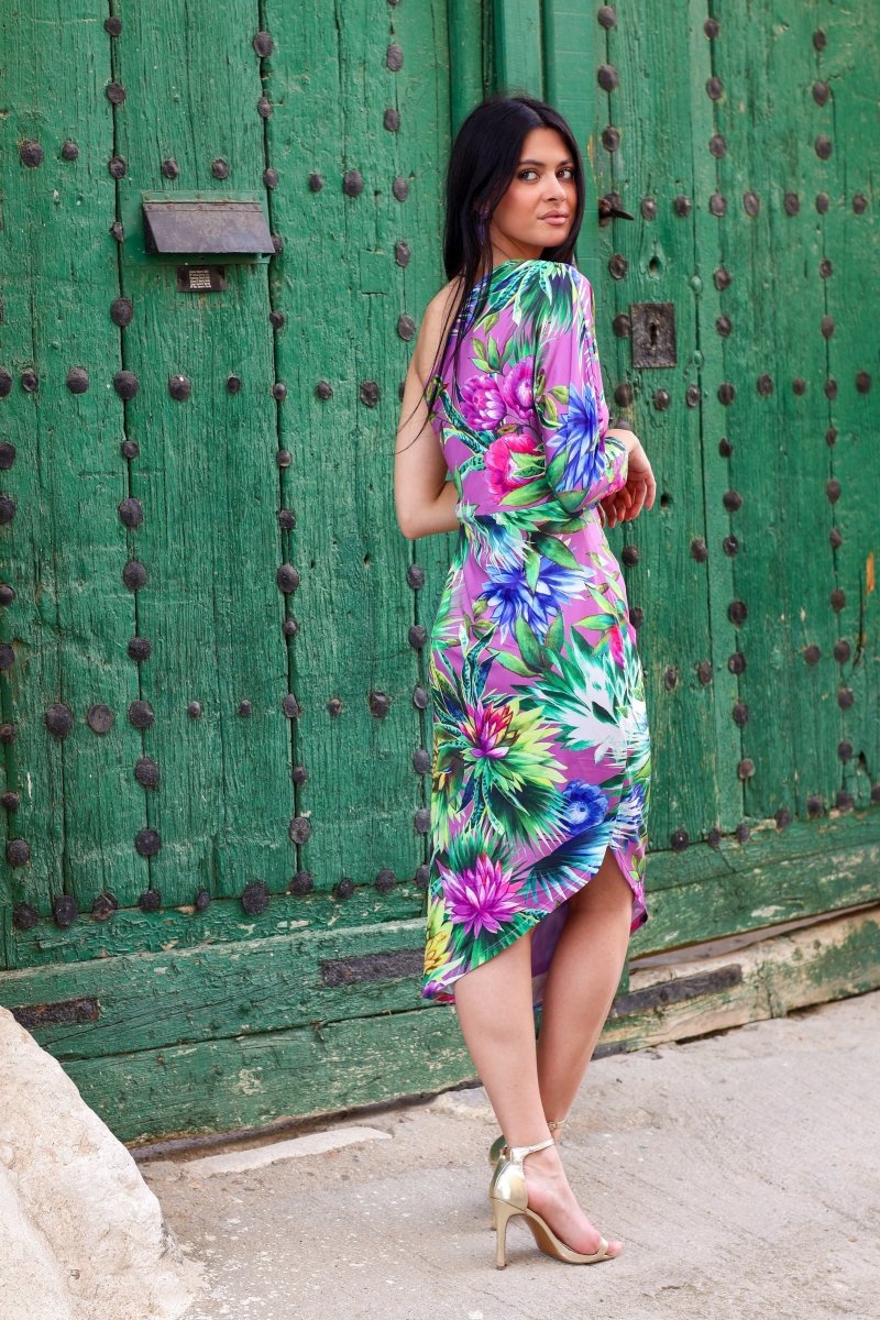 Vestido estampado floral| Estrella - MOITTE