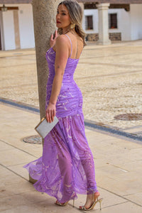 Vestido estampado lila| Cassia - Moitte invitada