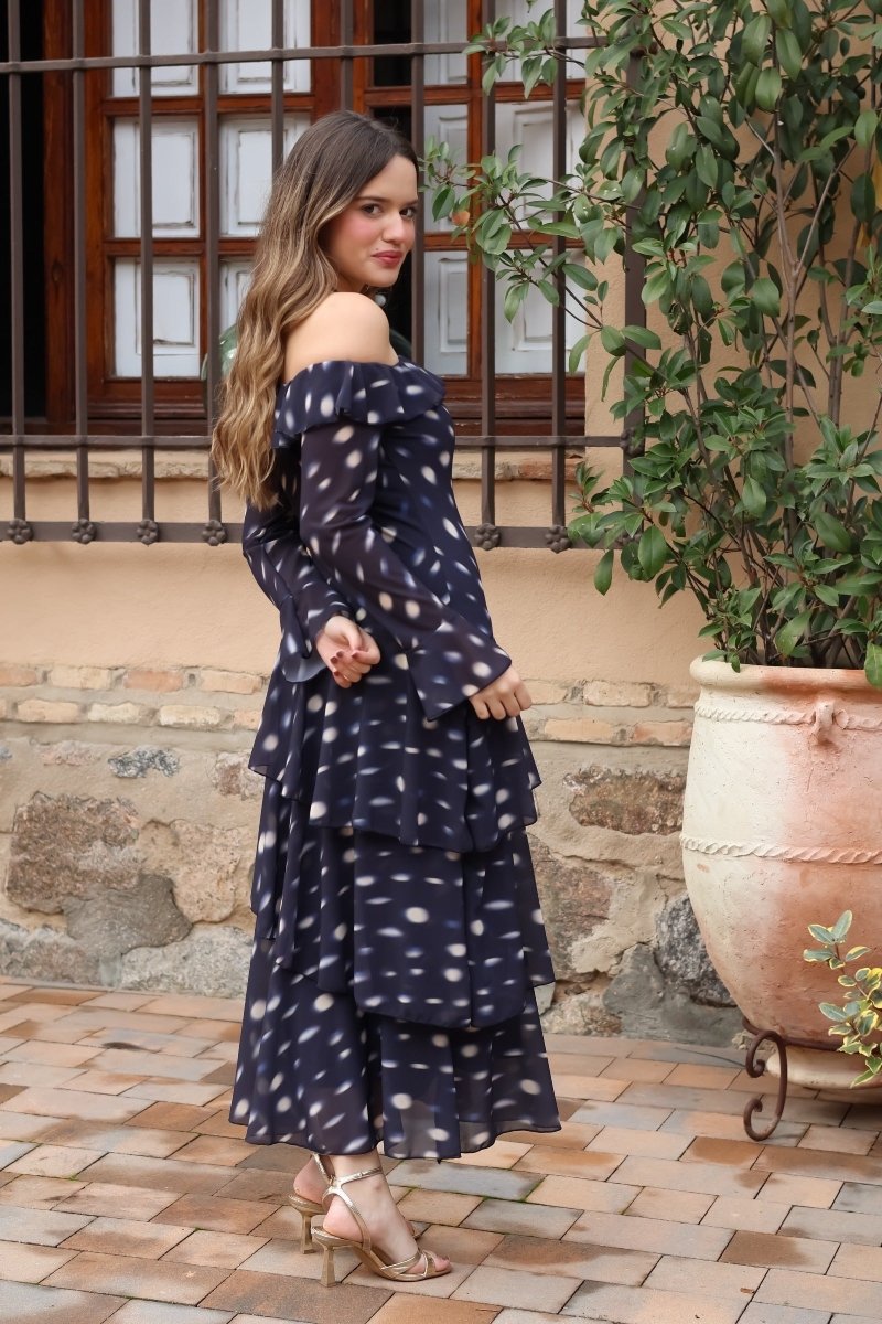 Vestido estampado marino| Emilia - MOITTE
