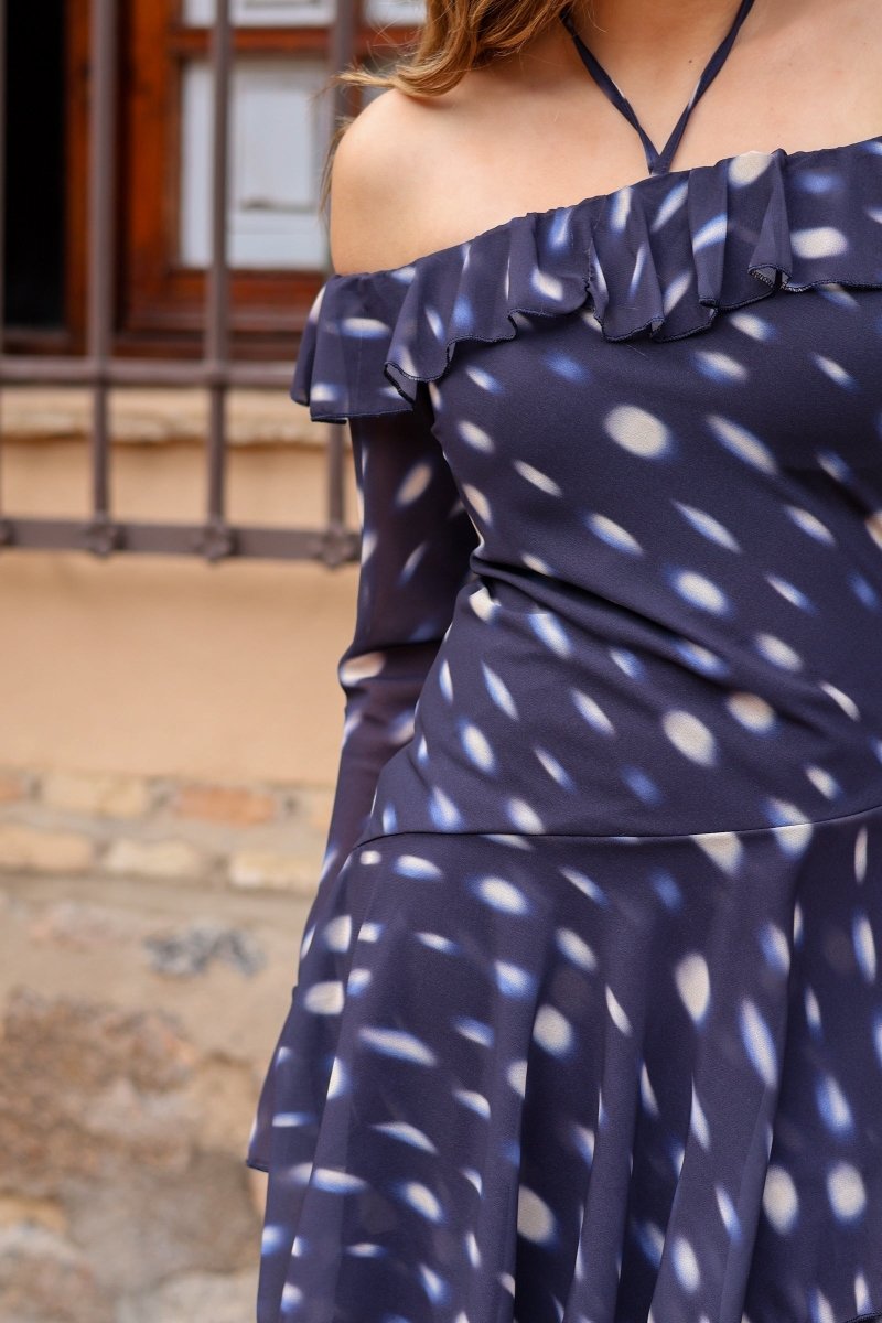 Vestido estampado marino| Emilia - MOITTE