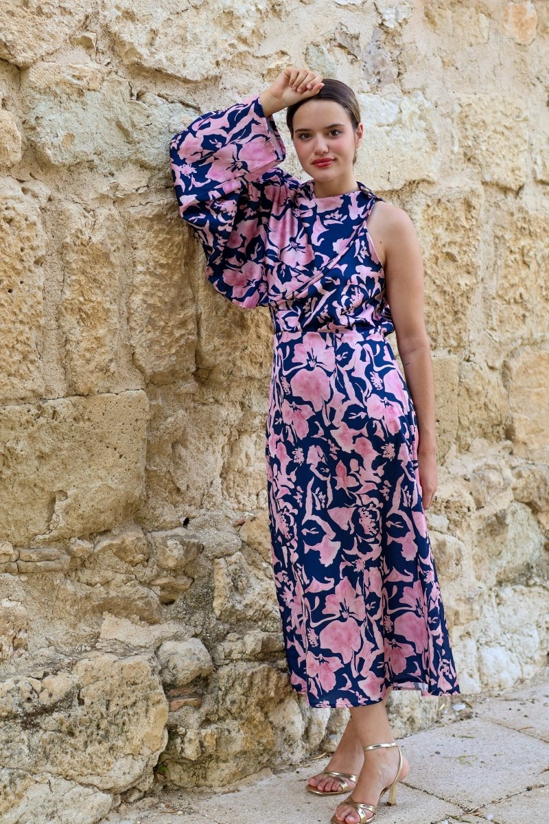Vestido estampado marino| Lucena - MOITTE