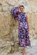 Vestido estampado marino| Lucena - MOITTE