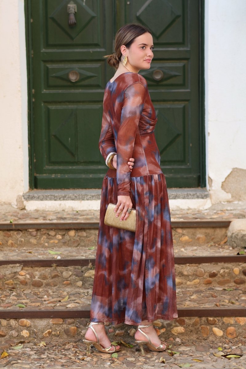 Vestido Estampado marrón | Paulo - MOITTE