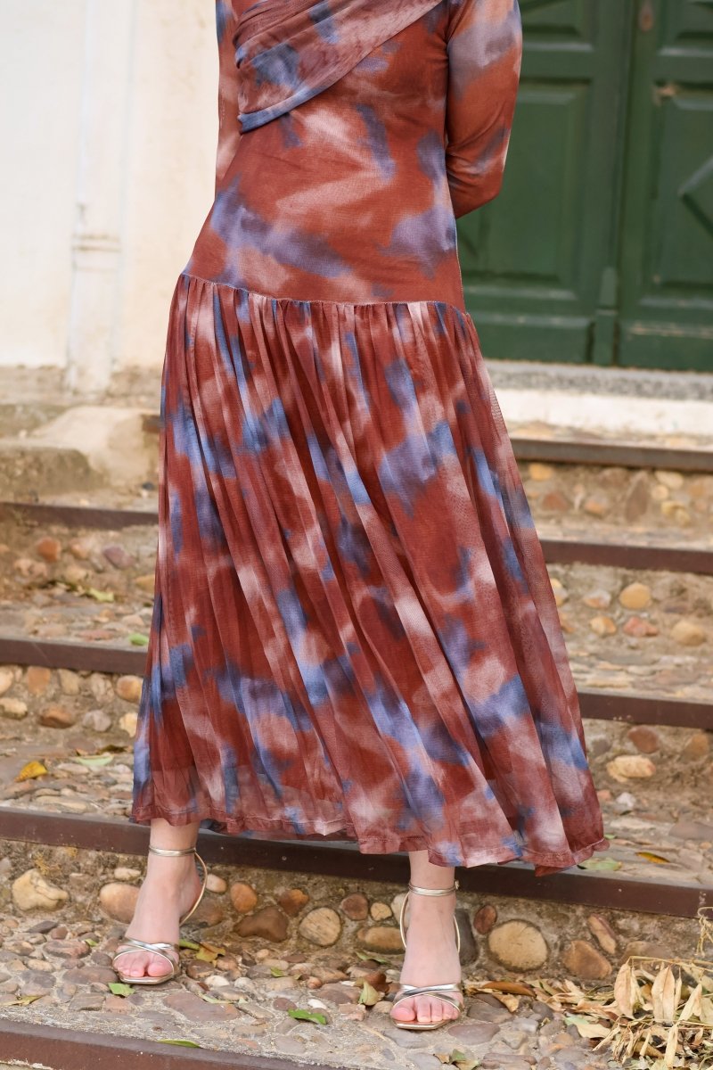 Vestido Estampado marrón | Paulo - MOITTE