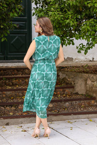 Vestido estampado menta| Bonaire - Moitte invitada