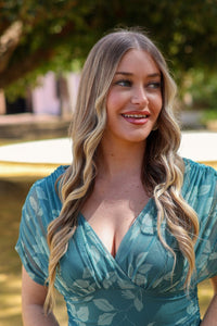Vestido estampado menta| Silene - Moitte invitada