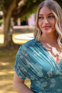 Vestido estampado menta| Silene - Moitte invitada