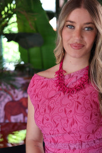 Vestido estampado midi| Ainara - Moitte invitada