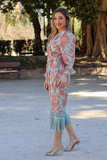 Vestido estampado midi| Aroma - MOITTE