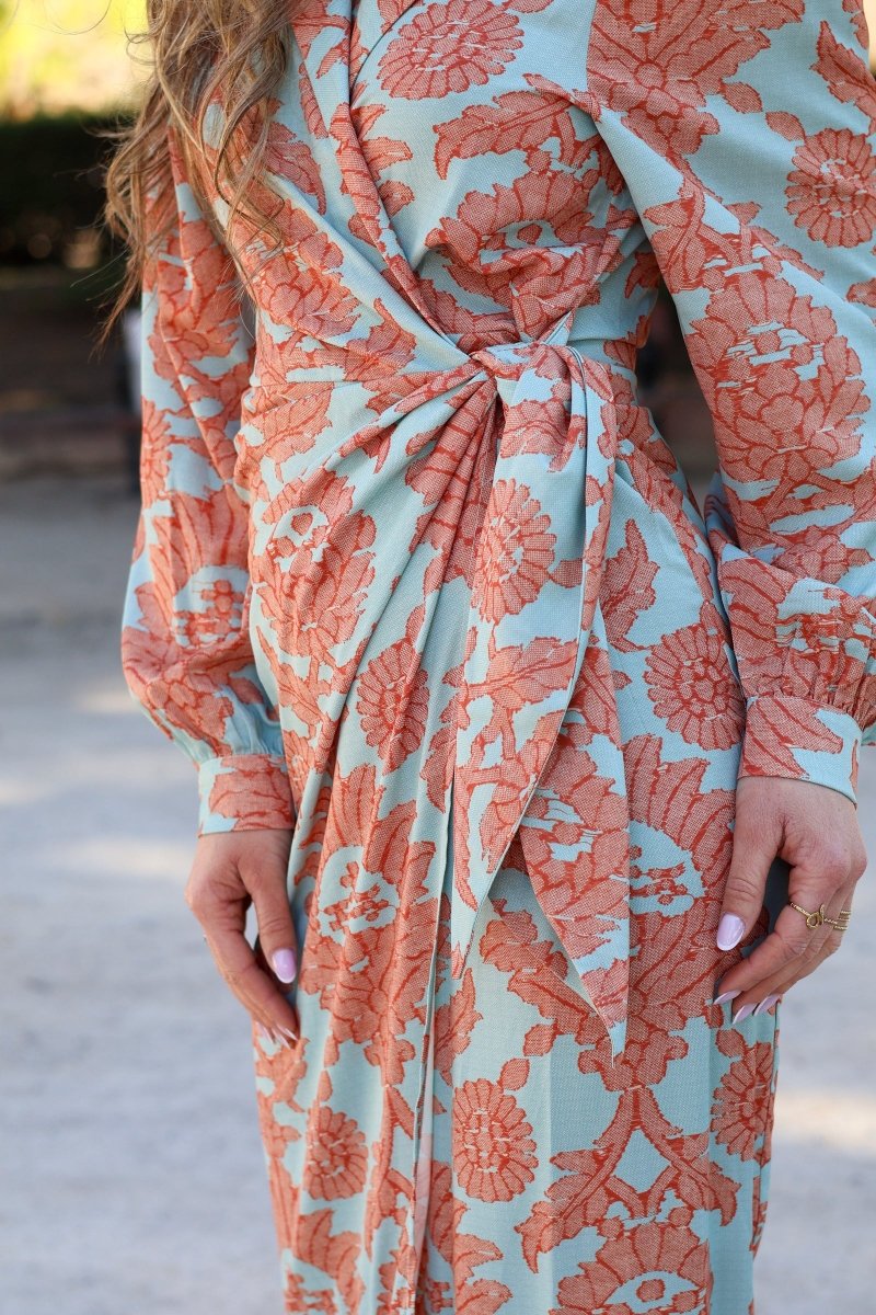 Vestido estampado midi| Aroma - MOITTE
