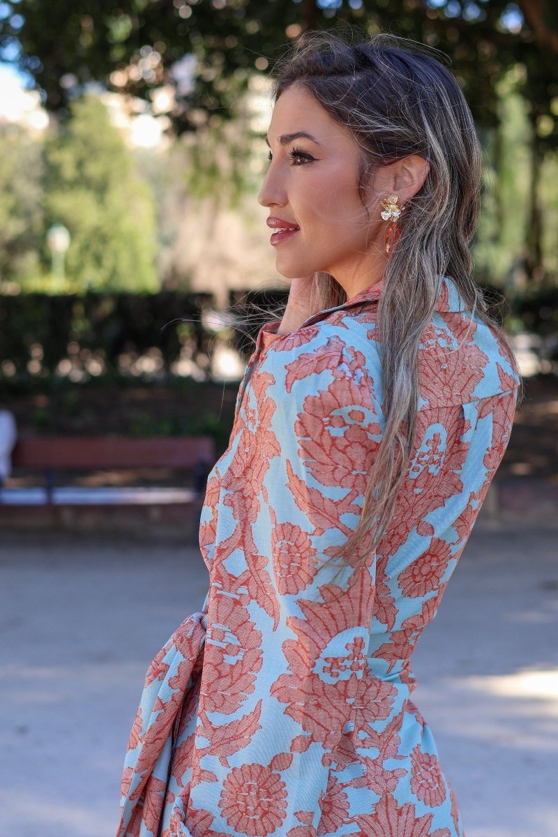 Vestido estampado midi| Aroma - MOITTE