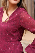 Vestido estampado midi| Cecilia - MOITTE