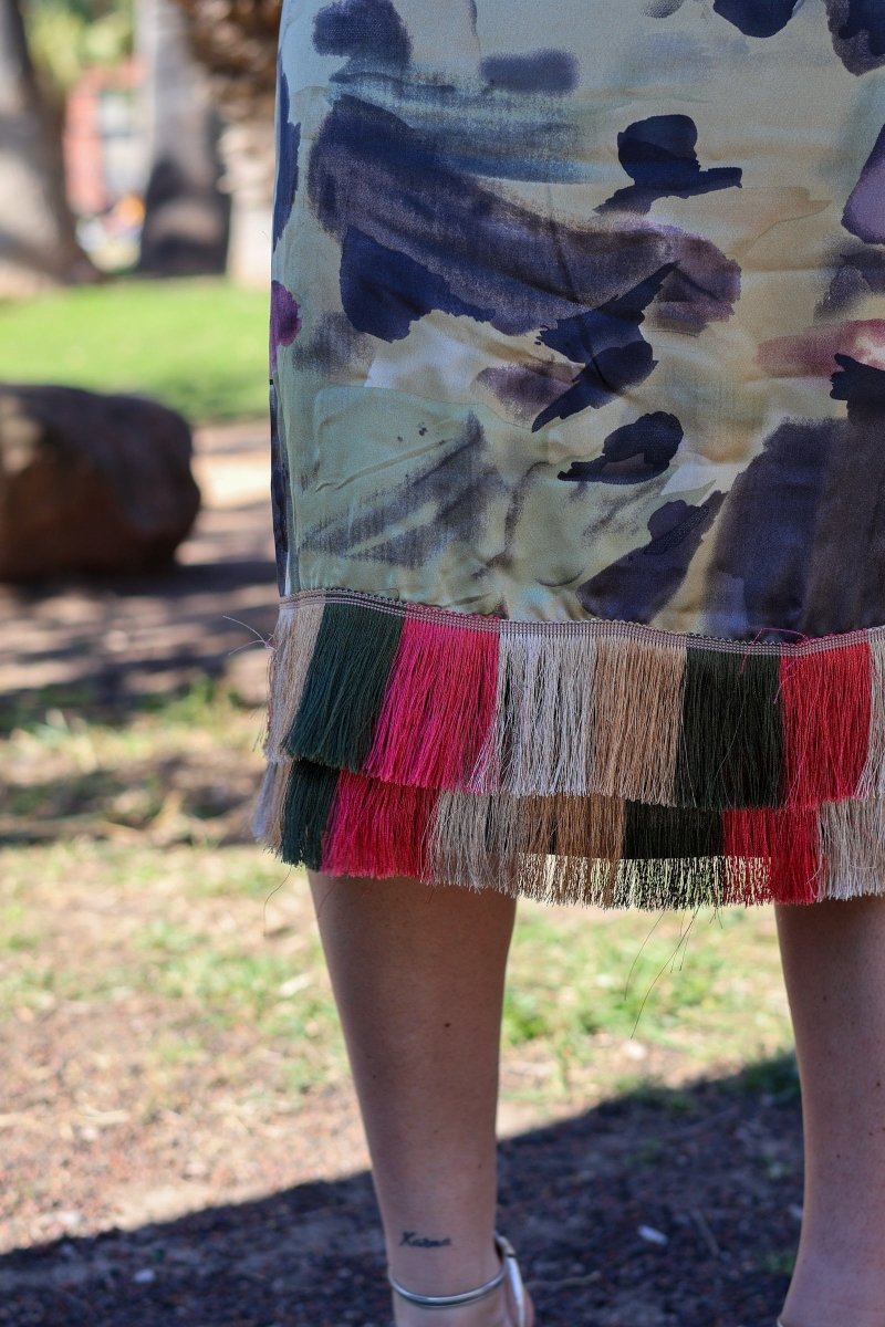 Vestido estampado midi| Duela - MOITTE