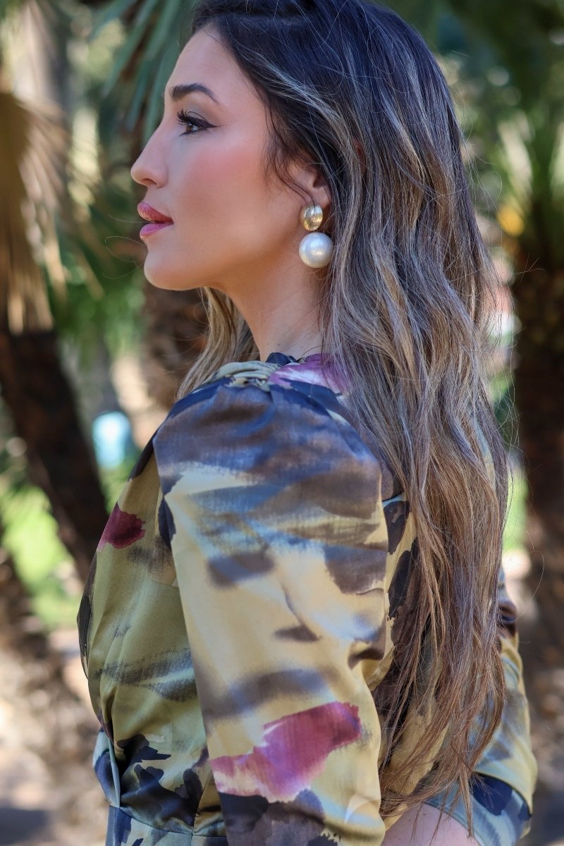 Vestido estampado midi| Duela - MOITTE