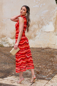 Vestido Estampado midi| Lilliam - Moitte invitada