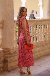 Vestido estampado midi| Samoa - Moitte invitada