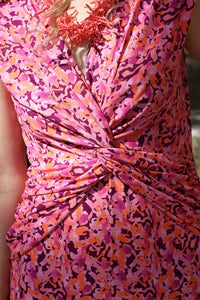 Vestido estampado midi| Samoa - Moitte invitada