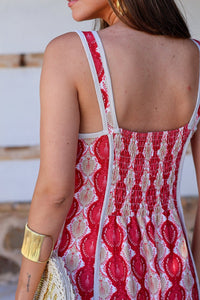 Vestido estampado midi| Yara - Moitte invitada