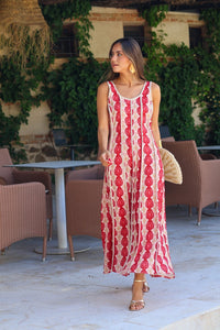Vestido estampado midi| Yara - Moitte invitada