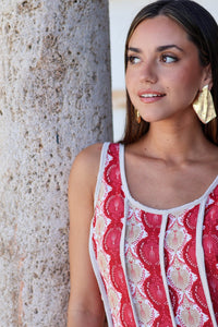 Vestido estampado midi| Yara - Moitte invitada