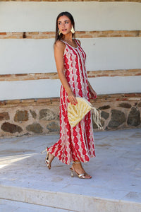 Vestido estampado midi| Yara - Moitte invitada
