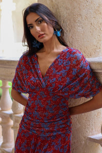 Vestido estampado rojo| Silene - Moitte invitada