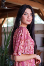Vestido estampado rosa| Jardín - MOITTE