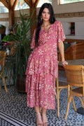 Vestido estampado rosa| Jardín - MOITTE