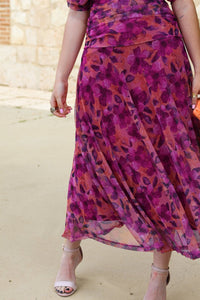 Vestido estampado rosa| Silene - Moitte invitada