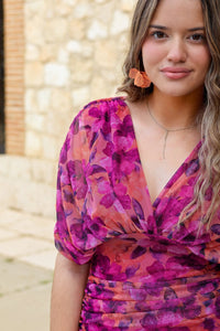 Vestido estampado rosa| Silene - Moitte invitada