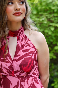 Vestido estampado rosa| Vita - Moitte invitada