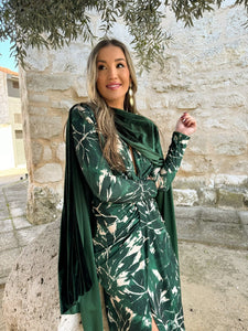 Vestido Estampado Verde| Alana - Moitte invitada